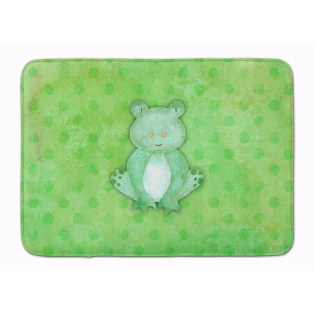 Carolines Treasures Polkadot Frog Watercolor Machine Washable Memory Foam Mat BB7388RUG